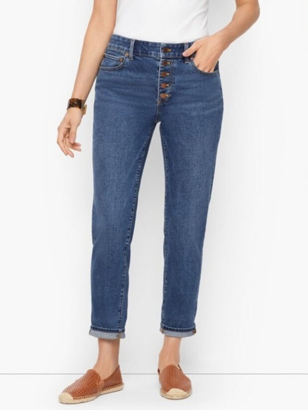 Talbots Everyday Relaxed Jean EUC - Women's Size 2P - Picture 2 of 14